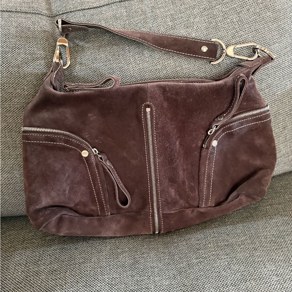 Longchamp suede shoulder bag - Picture 3 of 13